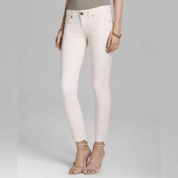 Free People Denim - Free People Cream Skinny Jeans